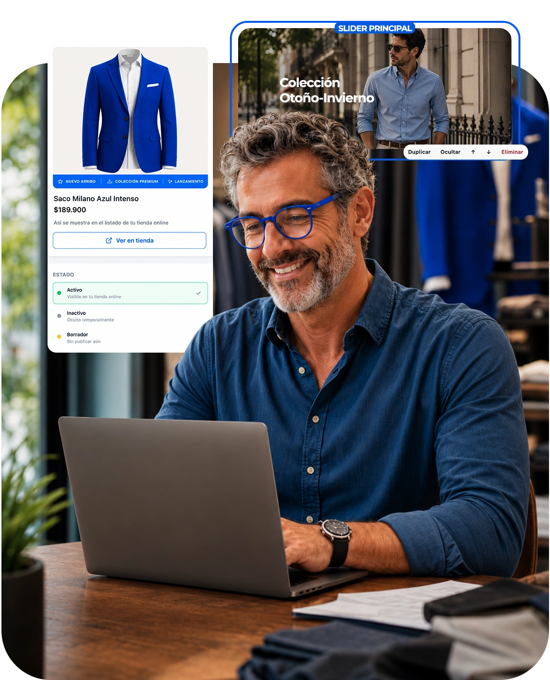 Emprendedora preparando pedidos para su tienda online