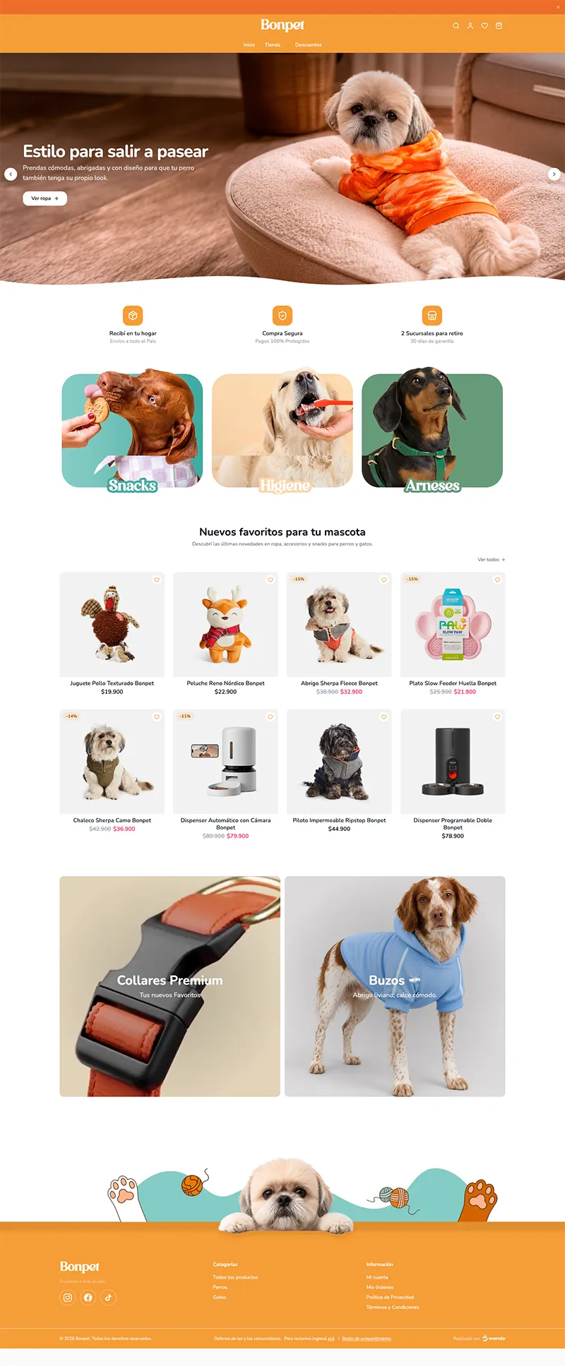 Template Bonpet disponible en Wendo