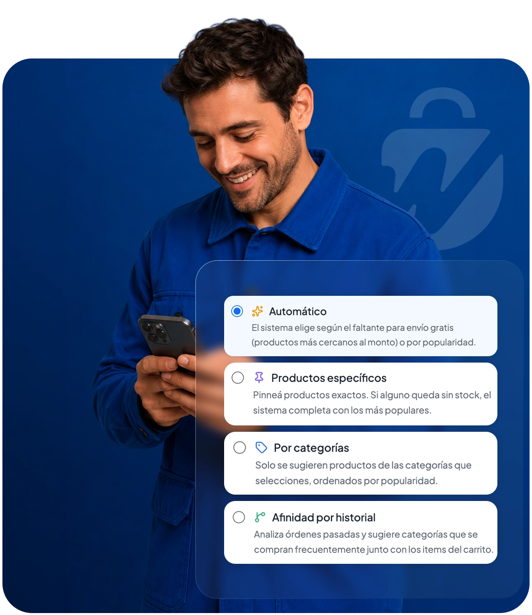 Panel de recomendaciones de productos para cross-selling
