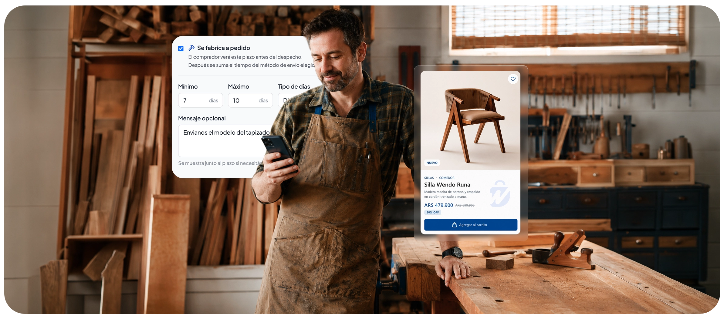 Panel de órdenes con ventas online, manuales y especiales